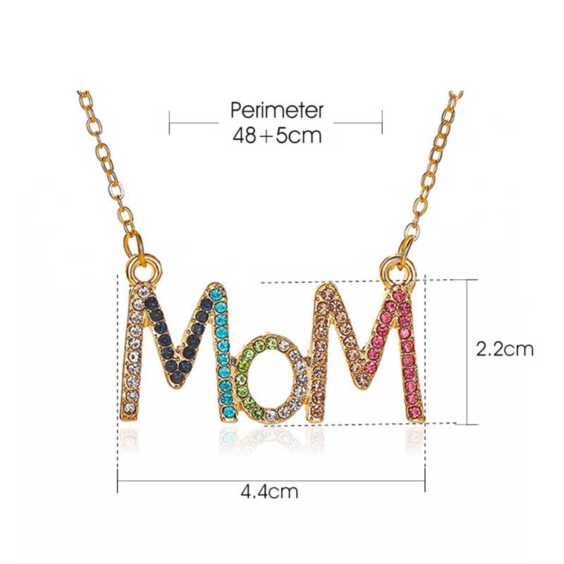 Colored Diamond Letter Necklace