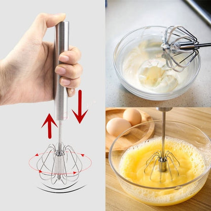 🔥Stainless Steel Semi-Automatic Whisk