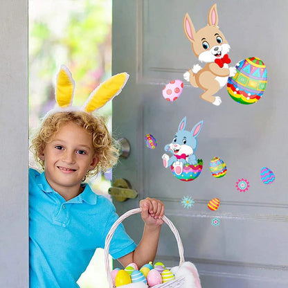 Easter Bunny Egg Wall Stickers 2 Sheets