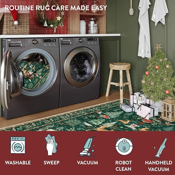 🎄Soft Christmas Tree Santa Claus Carpet Runner