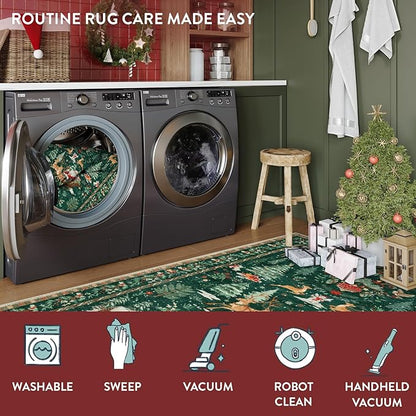 🎄Soft Christmas Tree Santa Claus Carpet Runner