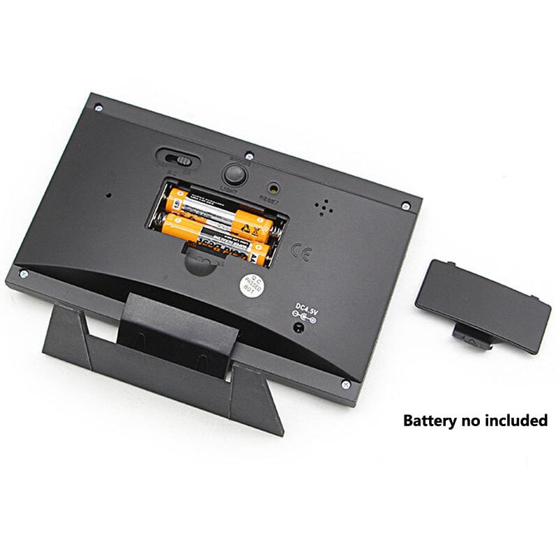 Digital LED Temperature Humidity Monitor Weather Forecast LED Table Alarm Clock