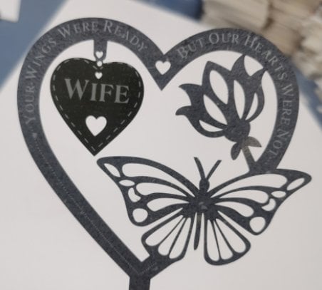 Memorial Gift Butterfly Ornament Garden Plaque