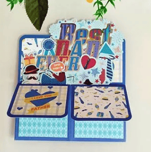 🎁Father's Day Hot Stamping 3D Pop-up Box Greeting Card