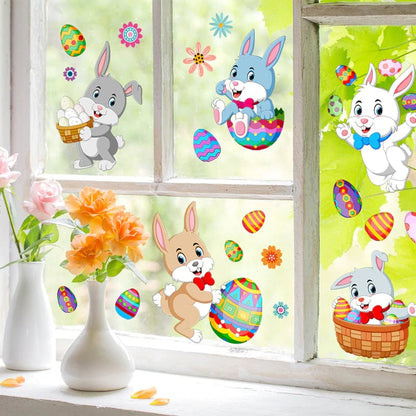 Easter Bunny Egg Wall Stickers 2 Sheets