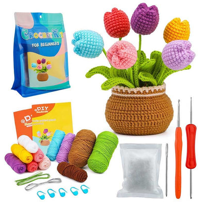 DIY Knitted Potted Plant Kit 🪴