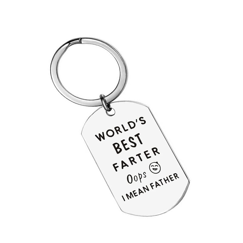 💕Father Stainless Steel Keychain