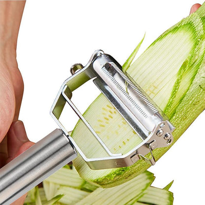 Multifunctional vegetable peeler made of stainless steel