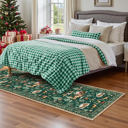 🎄Soft Christmas Tree Santa Claus Carpet Runner