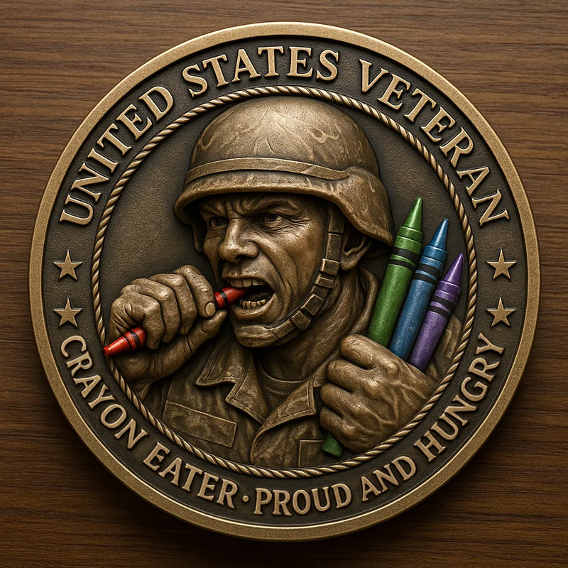 US Veteran Crayon Eater Commemorative Coin