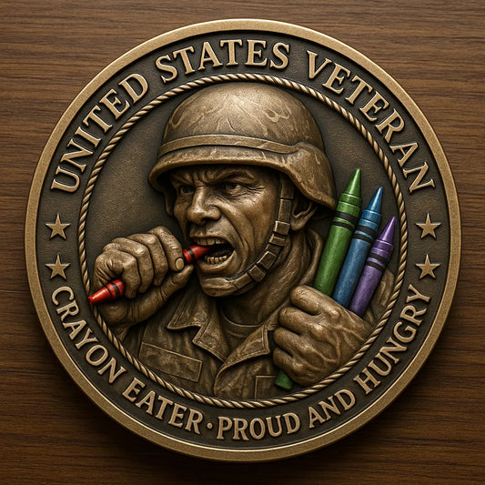 US Veteran Crayon Eater Commemorative Coin