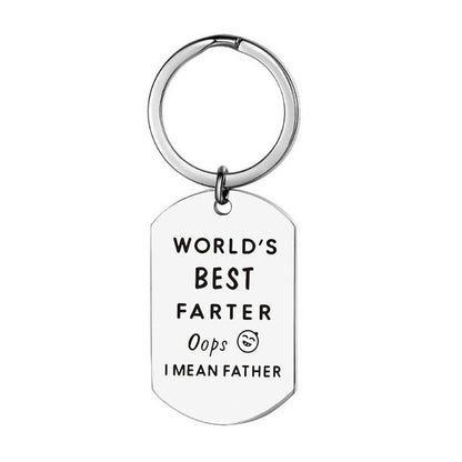 💕Father Stainless Steel Keychain