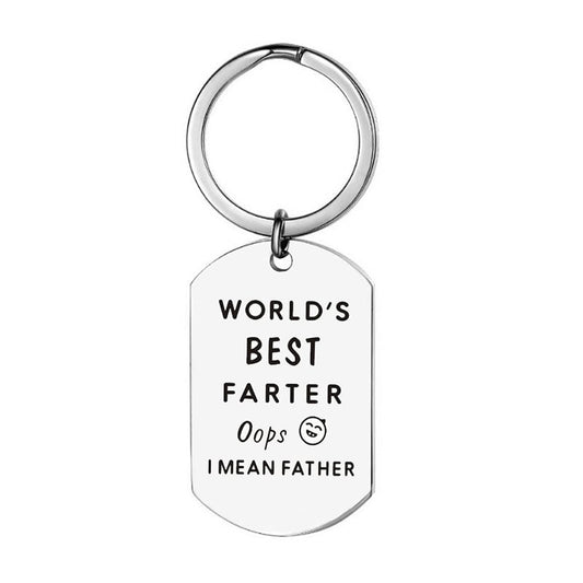💕Father Stainless Steel Keychain