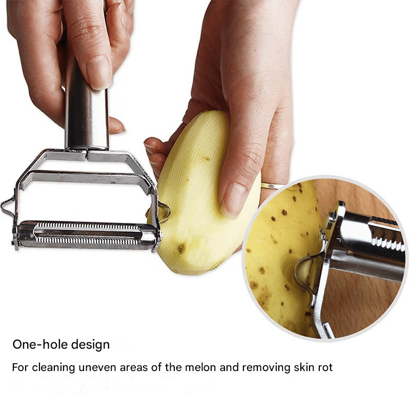 Multifunctional vegetable peeler made of stainless steel