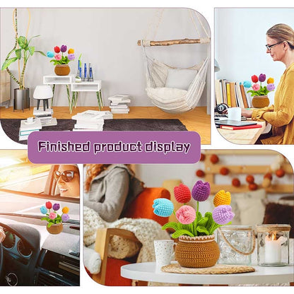 DIY Knitted Potted Plant Kit 🪴