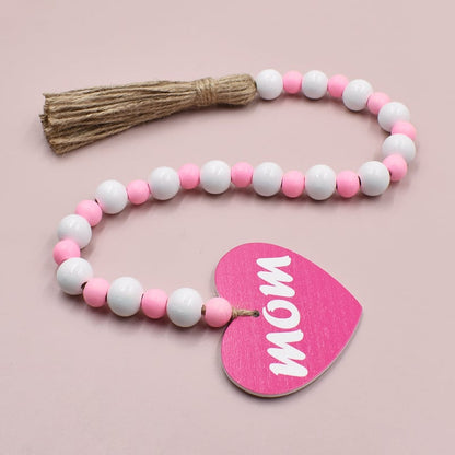 Mother's Day Tassel Beaded Pendant