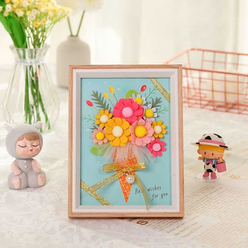 DIY Flower Photo Frame Painting