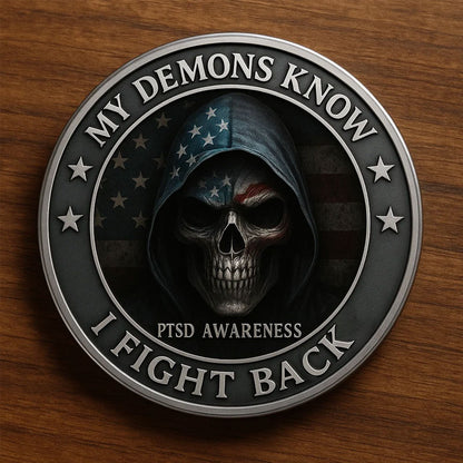 🔥LAST DAY 67% OFF-PTSD Awareness Veterans Challenge Coin