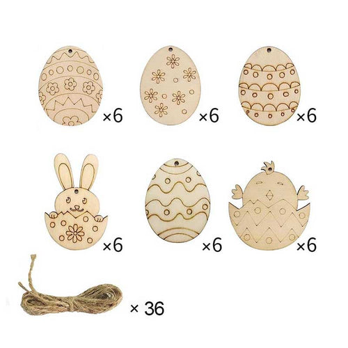 DlY Easter Wood Egg Slices