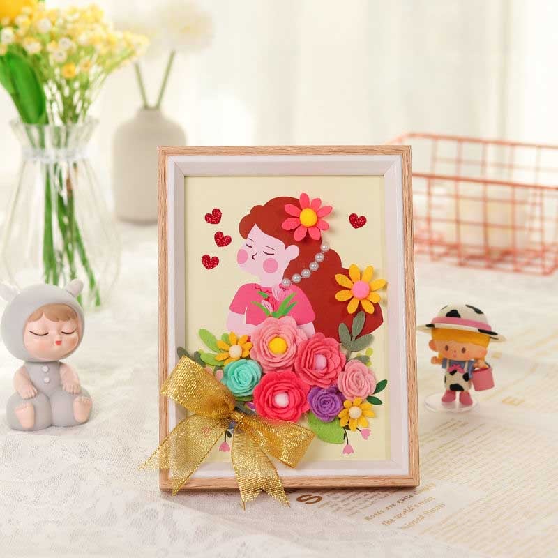 DIY Flower Photo Frame Painting