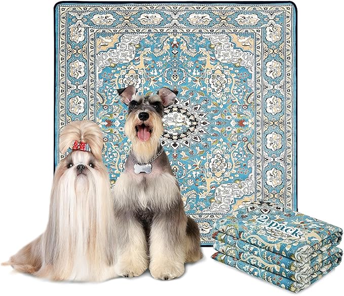 Washable Pee Pads for Dogs and Cats,2 pack Reusable Puppy Pads