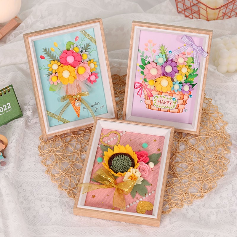 DIY Flower Photo Frame Painting