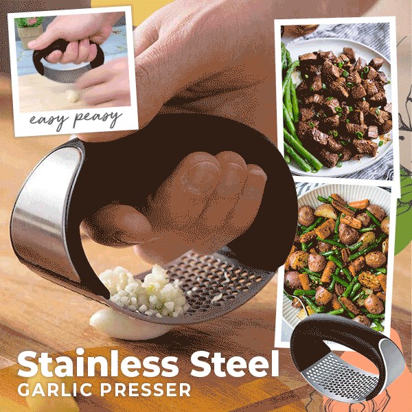 (🔥NEW YEAR 2022 SALE 45% OFF 🔥 - Special Offer Now) Stainless Steel Garlic Presser
