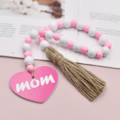 Mother's Day Tassel Beaded Pendant