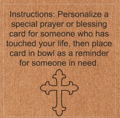 Prayer Bowl Dough Bowl Cross religious gifts