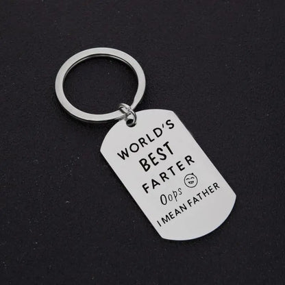 💕Father Stainless Steel Keychain