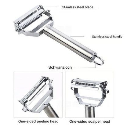 Multifunctional vegetable peeler made of stainless steel