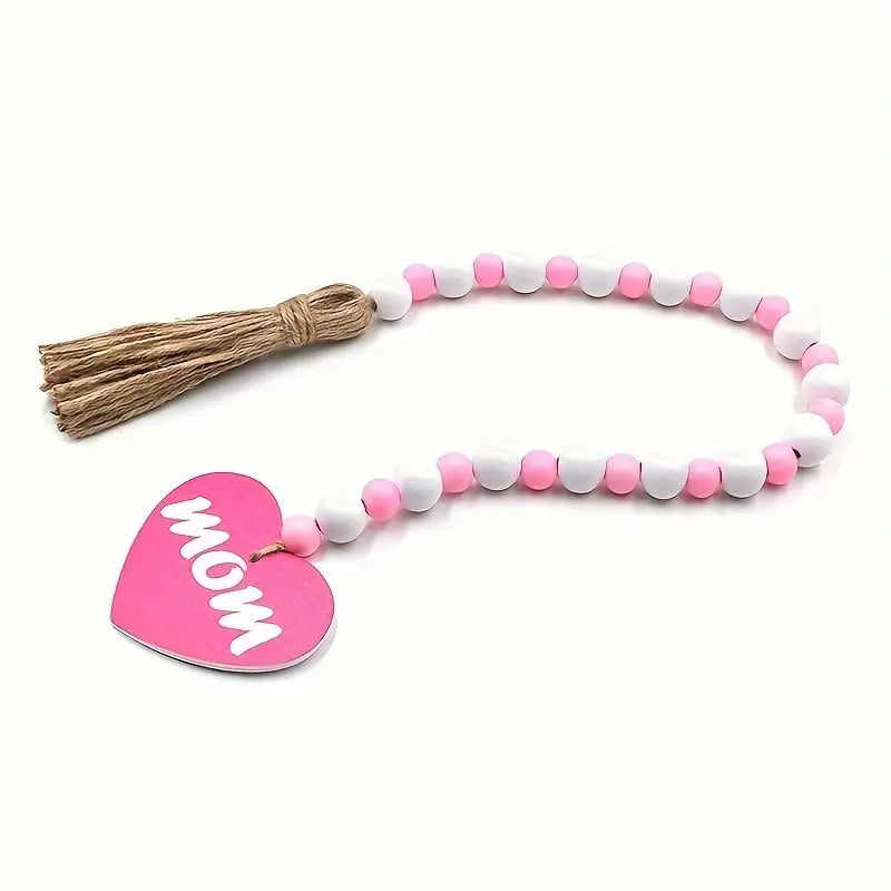 Mother's Day Tassel Beaded Pendant
