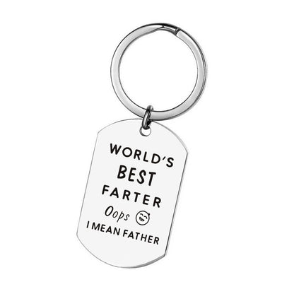 💕Father Stainless Steel Keychain