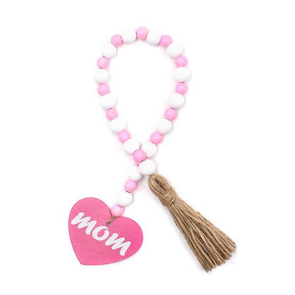 Mother's Day Tassel Beaded Pendant