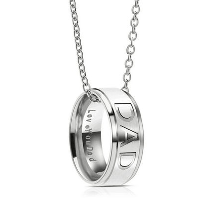 💓I Love U MOM / DAD necklace stainless steel pendant necklace