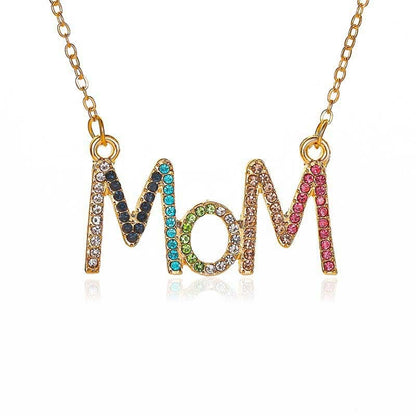 Colored Diamond Letter Necklace