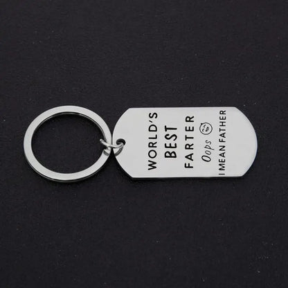 💕Father Stainless Steel Keychain
