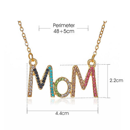 Colored Diamond Letter Necklace
