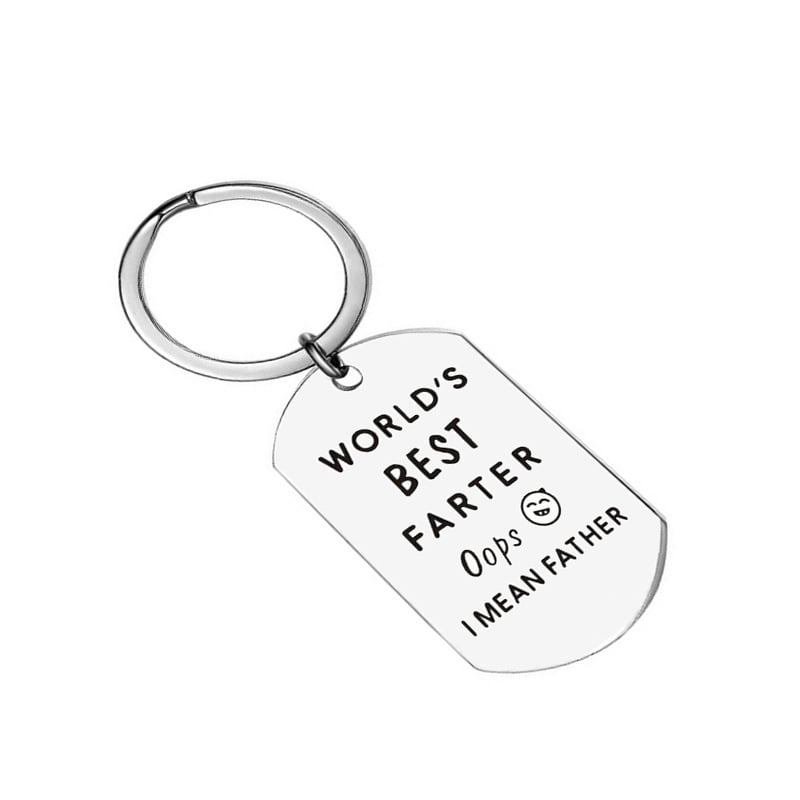 💕Father Stainless Steel Keychain