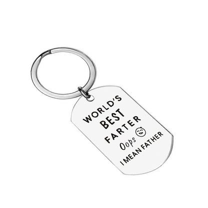 💕Father Stainless Steel Keychain