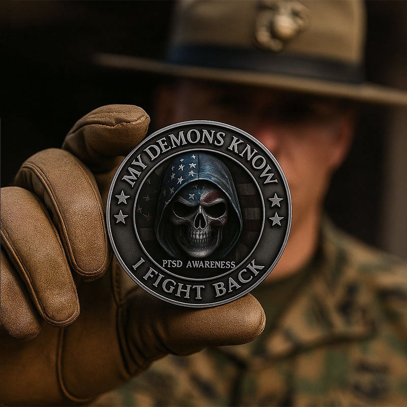 🔥LAST DAY 67% OFF-PTSD Awareness Veterans Challenge Coin