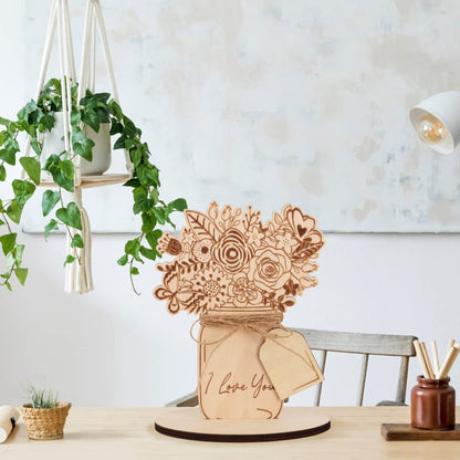 DIY Handmade Bouquet Wood Chips